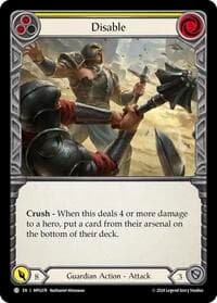 Disable (Yellow) - Mastery Pack Guardian - Flesh and Blood TCG card