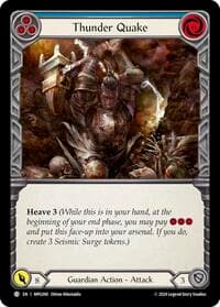 Thunder Quake (Blue) - Mastery Pack Guardian - Flesh and Blood TCG card
