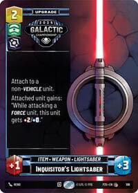 Inquisitor's Lightsaber - Organized Play Promos - Star Wars: Unlimited card