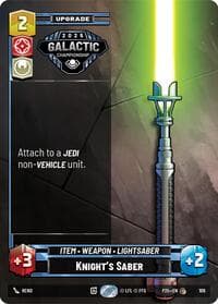 Knight's Saber - Organized Play Promos - Star Wars: Unlimited card