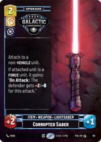 Corrupted Saber - Organized Play Promos - Star Wars: Unlimited card
