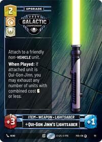 Qui-Gon Jinn's Lightsaber - Organized Play Promos - Star Wars: Unlimited card