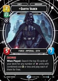 Darth Vader - Commanding the First Legion - Organized Play Promos - Star Wars: Unlimited card