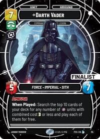Darth Vader - Commanding the First Legion (Finalist) - Organized Play Promos - Star Wars: Unlimited card