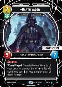 Darth Vader - Commanding the First Legion (Champion) - Organized Play Promos - Star Wars: Unlimited card