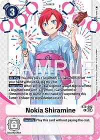 Nokia Shiramine (Premium Heroines Set Ver.2) - Battle of Omni - Digimon Card Game card