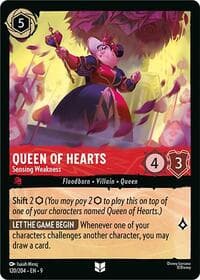 Queen of Hearts - Sensing Weakness - Fabled - Disney Lorcana card