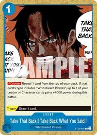 Take That Back!! Take Back What You Said!! - ST-22: Starter Deck 22 Ace & Newgate - One Piece Card Game card