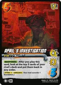April's Investigation - Teenage Mutant Ninja Turtles - UniVersus card