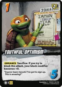Youthful Optimism - Teenage Mutant Ninja Turtles - UniVersus card