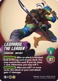 Leonardo, the Leader (Alternate Art) (195) - Teenage Mutant Ninja Turtles - UniVersus card