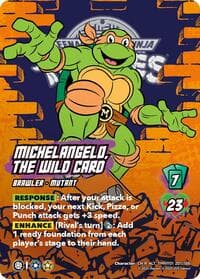 Michelangelo, the Wild Card (Alternate Art) (201) - Teenage Mutant Ninja Turtles - UniVersus card