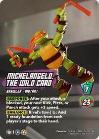 Michelangelo, the Wild Card (Alternate Art) (202) - Teenage Mutant Ninja Turtles - UniVersus card
