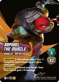Raphael, the Muscle (Alternate Art) (203) - Teenage Mutant Ninja Turtles - UniVersus card