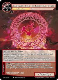 Engraved Rune of Scorching Death - Descent into the Raven's Catacombs - Force of Will card