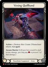 Vexing Quillhand - Armory Deck: Legends Viserai - Flesh and Blood TCG card