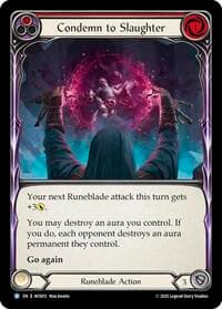 Condemn to Slaughter (Red) - Armory Deck: Legends Viserai - Flesh and Blood TCG card