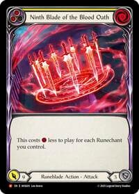 Ninth Blade of the Blood Oath (Yellow) - Armory Deck: Legends Viserai - Flesh and Blood TCG card