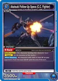 Akatsuki Follow-Up Specs (C.C. Fighter) - UEX03BT: CODE GEASS: Lelouch of the Rebellion Vol.2 - Union Arena card