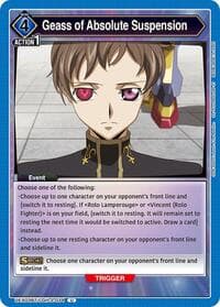 Geass of Absolute Suspension - UEX03BT: CODE GEASS: Lelouch of the Rebellion Vol.2 - Union Arena card