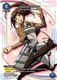 Sasha Braus (017) (U*) - UE10BT: Attack on Titan - Union Arena card
