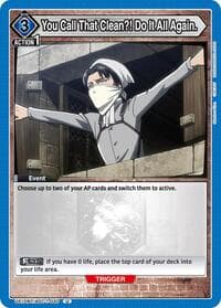You Call That Clean?! Do It All Again. - UE10BT: Attack on Titan - Union Arena card