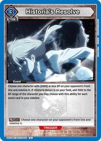 Historia's Resolve - UE10BT: Attack on Titan - Union Arena card