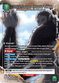 Zeke Jaeger (Beast Titan) (SR*) - UE10BT: Attack on Titan - Union Arena card