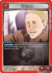 Hannes - UE10BT: Attack on Titan - Union Arena card
