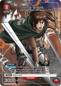 Sasha Braus (082) (R*) - UE10BT: Attack on Titan - Union Arena card