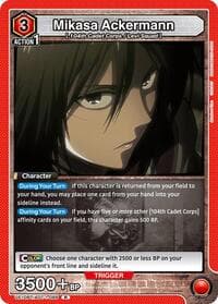 Mikasa Ackermann (088) - UE10BT: Attack on Titan - Union Arena card