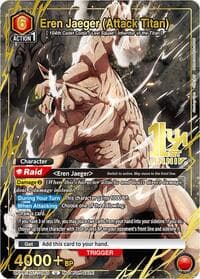 Eren Jaeger (Attack Titan) (093) (Gold) - Union Arena Promotion Cards - Union Arena card