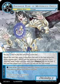Engraved Rune of Motionless Freeze - Descent into the Raven's Catacombs - Force of Will card