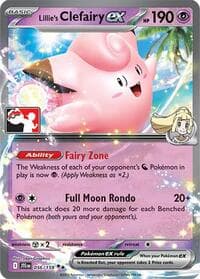 Lillie's Clefairy ex - Prize Pack Series Cards - Pokemon card
