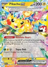 Pikachu ex - Prize Pack Series Cards - Pokemon card