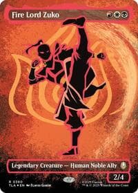 Fire Lord Zuko (Borderless) (Neon Ink Foil) - Avatar: The Last Airbender - Magic: The Gathering card