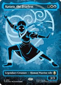 Katara, the Fearless (Borderless) (Neon Ink Foil) - Avatar: The Last Airbender - Magic: The Gathering card