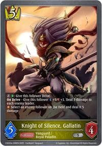 Knight of Silence, Gallatin - CSD03: Cardfight!! Vanguard - Shadowverse: Evolve card