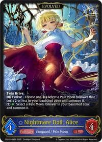 Nightmare Doll, Alice (Evolved) - CP03: Cardfight!! Vanguard - Shadowverse: Evolve card