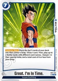 Great. I'm In Time. - Wish For Shenron - Dragon Ball Super: Fusion World card