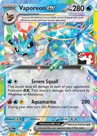 Vaporeon ex - Prize Pack Series Cards - Pokemon card