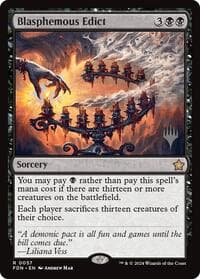 Blasphemous Edict - Promo Pack: Edge of Eternities - Magic: The Gathering card