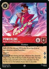 Powerline - World's Greatest Rock Star - Fabled - Disney Lorcana card
