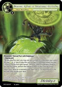Demonic Glyph of Insatiable Gluttony - Descent into the Raven's Catacombs - Force of Will card