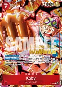 Koby (OP12 Release Event Winner) - One Piece Promotion Cards - One Piece Card Game card