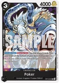 Poker - Legacy of the Master Release Event Cards - One Piece Card Game card