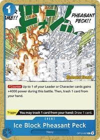 Ice Block Pheasant Peck - Legacy of the Master Release Event Cards - One Piece Card Game card