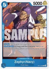 Zephyr(Navy) - Legacy of the Master Release Event Cards - One Piece Card Game card