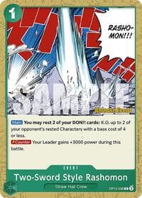 Two-Sword Style Rashomon - Legacy of the Master Release Event Cards - One Piece Card Game card