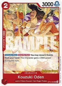 Kouzuki Oden - Legacy of the Master Release Event Cards - One Piece Card Game card